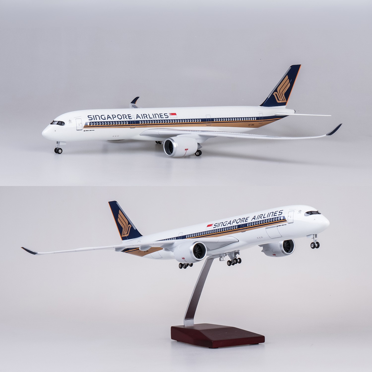 Model Kit Singapore - 47cm Groot Schaalmodel Vliegtuig Singapore A350