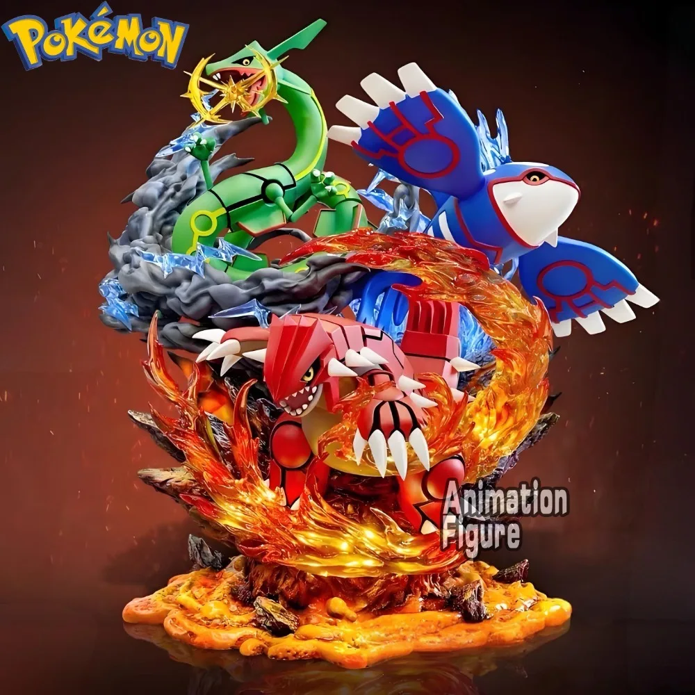 Model Kit Rayquaza - 35 cm/13.78in Anime Pokemon Figuur Groudon