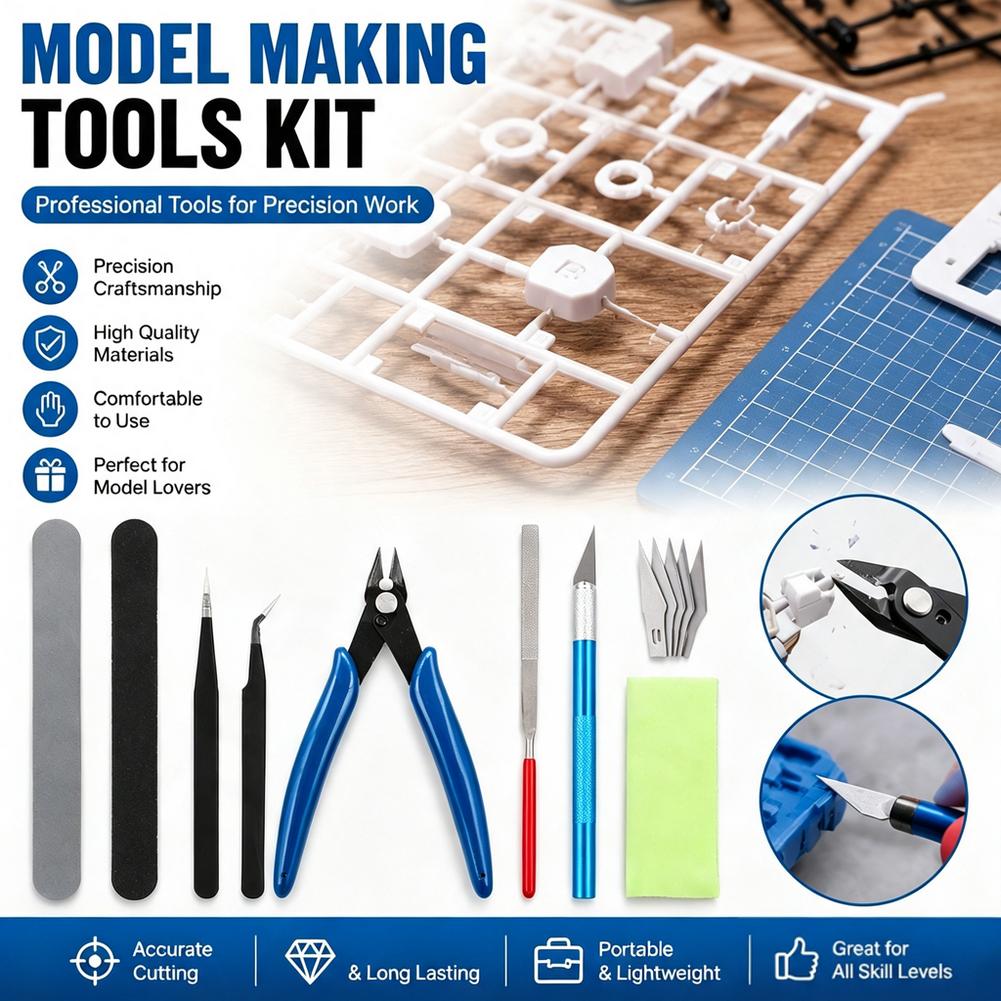 Model Kit Gundam - 14-delige modelbouw gereedschapsset, legering tangen, snijpen,