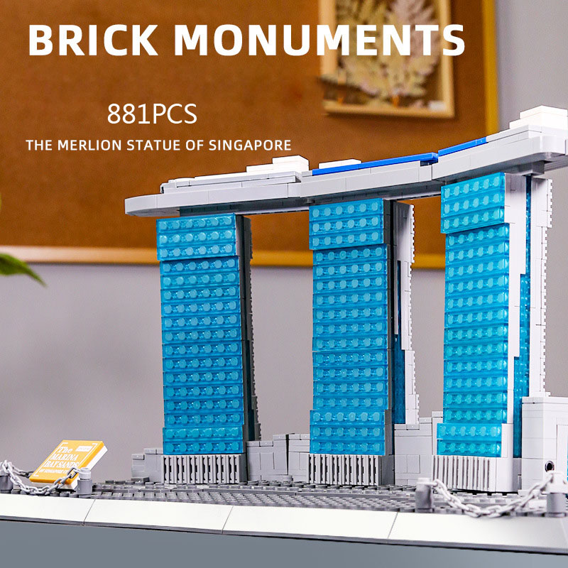 Model Kit Singapore - Creatieve bouwstenen Singapore beroemd monument moderne