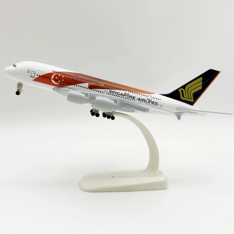 Model Kit Singapore - 20cm Alloy Vliegtuigmodel A380 Singapore Airways