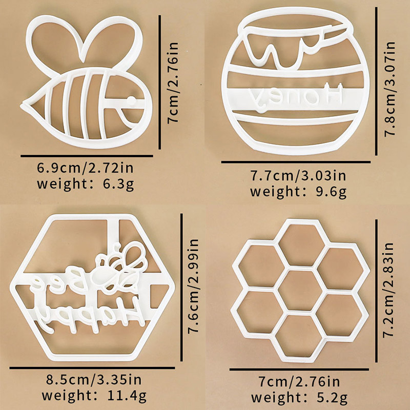 4 Stuks Bee Thema Cookie Cutte - Model Kit For Beginners recensie en prijs