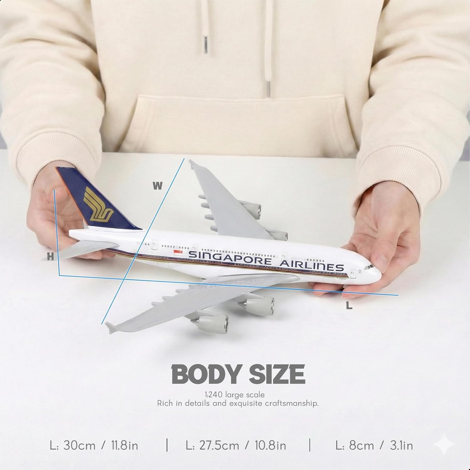 1/240 Singapore A380 vliegtuig - Model Kit Singapore recensie en prijs